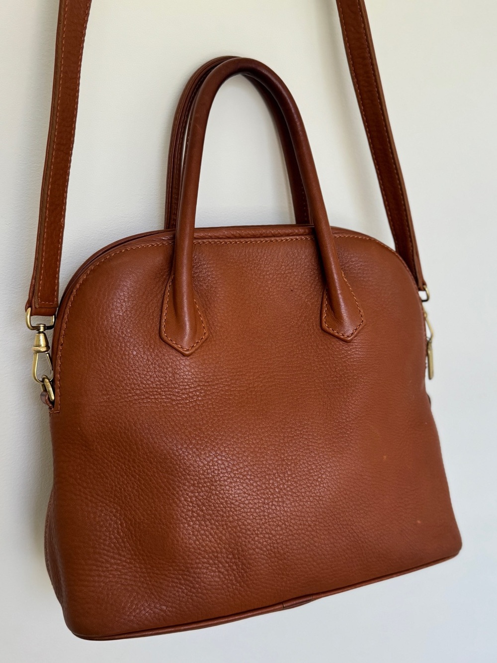 Vintage Coach Sonoma Collection Tan Leather Dome Satchel Bag 4922 Made in Italy